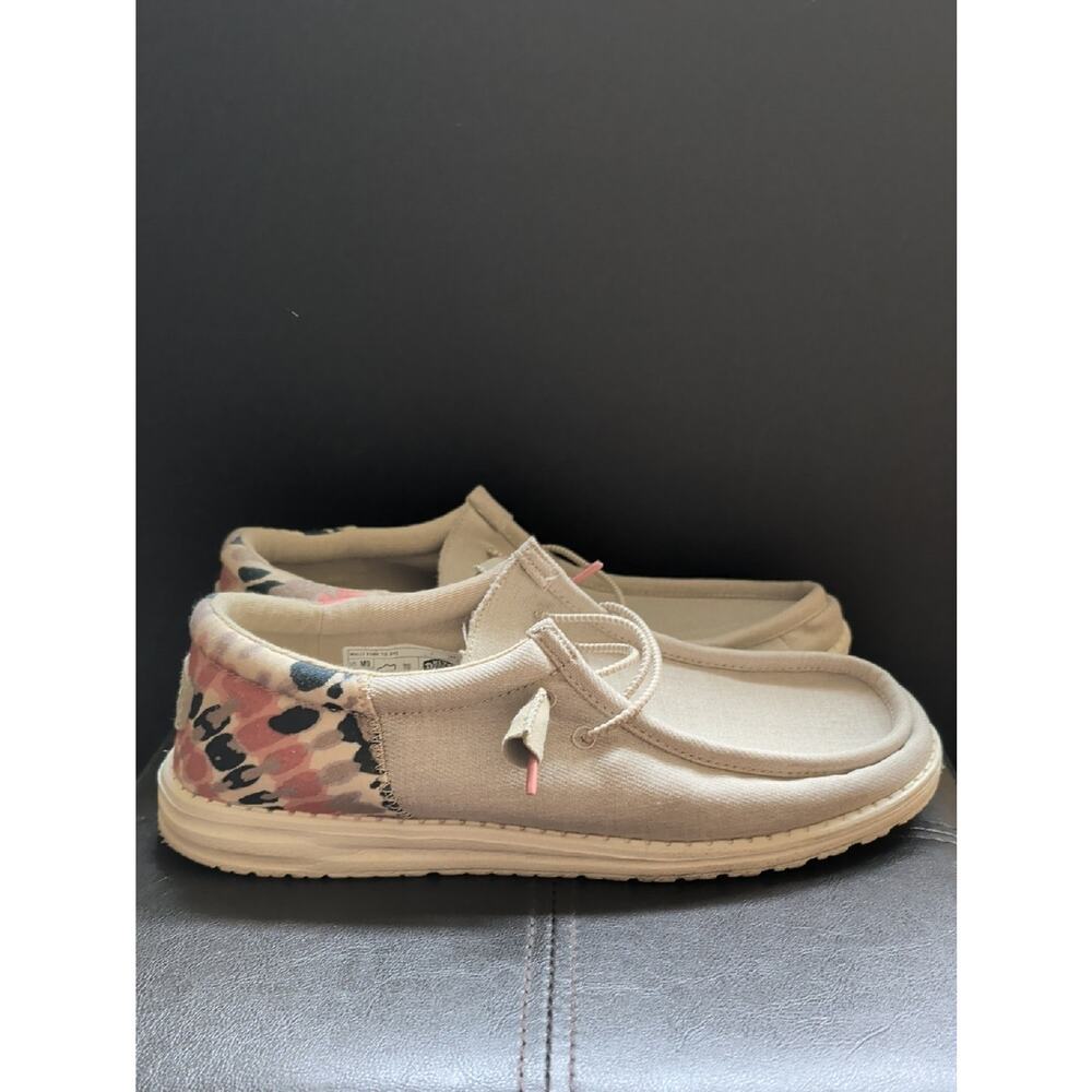 Hey Dude Wally Funk Tie Dye Tan Tie Dye Slip On Comfort Walking Outdoor Sneakers - Picture 3 of 6